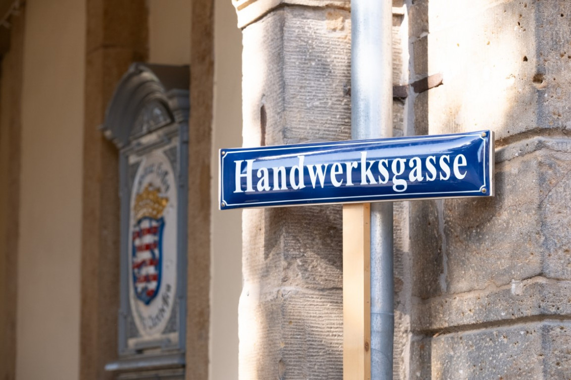 Die Handwerksgasse am Hohhaus-Palais ist zum Tag des offenen Denkmals 2023 offiziell eröffnet worden